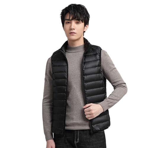 Generisch Steppweste Herren, Daunenweste Leicht Weste Stehkragen Herren-westen mit Taschen Winterjacke Winddicht Warm Übergangsweste Sportweste Outdoorweste für Casual Wandern Reisen