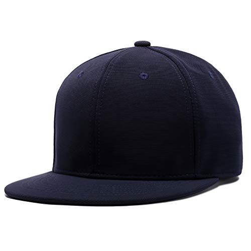 Unisex Classic Snapback Hat Blank Cap Flat Visor Black