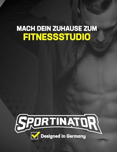 SPORTINATOR® Klimmzugstange zum Einspannen im Türrahmen, für dein Home-Gym. Länge 60–102 cm, kompakt, sicher & schnell ohne Bohren, belastbar bis 150 kg (weiß)