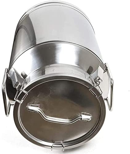 SaryEdge Milk Barrel, Heavy Duty Stainless Steel Milk Can, Milk Bucket Pail Barrel With Sealed Lid For Storage And Transportation Of Tea-Grain-Oil,35L,25L,25L