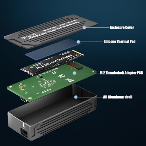 GLOTRENDS ST5109 Enclosure SSD NVMe M.2 Thunderbolt 40Gbps miniatura 7