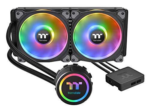 Thermaltake Floe DX 280mm, Dual Ring LED, 16.8 Million Color Software Enabled (TT RGB Plus/Alexa/Razer Chroma), AMD (AM5/AM4)/Intel (LGA 2066/1200), AIO CPU Liquid Cooler CL-W257-PL14SW-B