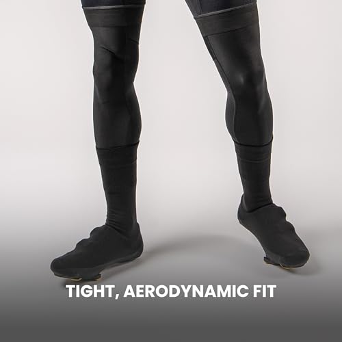 GripGrab Flandrien Waterproof Knitted Road Cycling Shoe Covers High Cut Windproof Insulating Zipperless Aero Overshoes 5