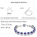 Hermosa Sapphire Gemstone Tennis Bracelets Classic Fashion Tennis Bracelet Adjustable Size 7-8 Inch (Sapphire)