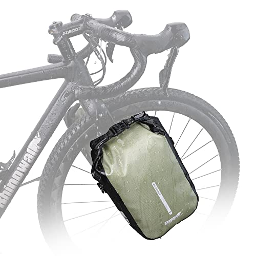Rhinowalk Bicycle Bag Pannier Rack Bag Waterproof Bicycle Bag for Pannier Rack Saddle Bag 6L Shoulder Bag Laptop Rack Professional Bike Accessories Green