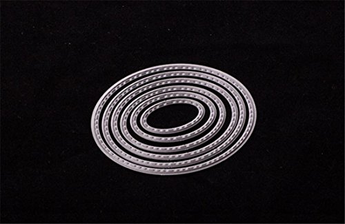 Mvchifay Cutting Dies Metal Stencils Scrapbooking Tool Diy Craft Carbon Steel Embossing Template For Paper Card Making (Oval Set) #TOP2