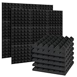 BLUE BAZAAR Acoustic Foam Panels 24 Pack with Double Sided Tape Thick Acoustic Foam Panels Sound Proofing Panels Studio Acoustic Wall Panels for Studio Office Home (Other)