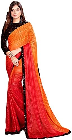 Pratham Blue Women's Silk Saree With Blouse Piece