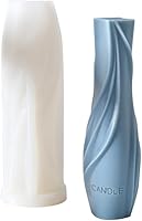 Vista 2 de ikasus Moldes de vela en forma de jarrón 3D, molde de silicona para hacer velas, velas de pilar, molde de resina, moldes de fundición de resina