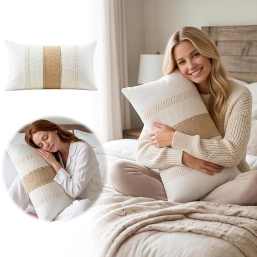 Long Pillow Case, 11.8x19.6 Inches Breathable Versatile Soft Hotel Quality Decorative Pillowcase with Hidden Zipper,Machine Washable Fade Resistant Cotton and Linen Pillow Covers for Women Men - image 4