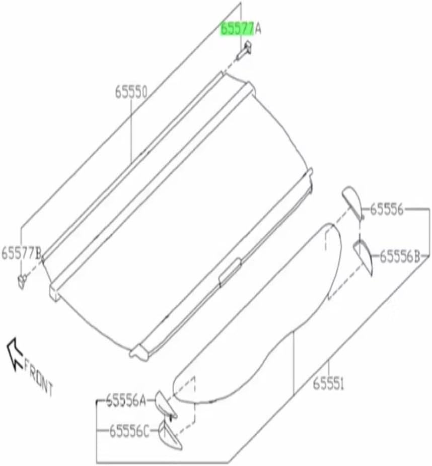 65577AG010JC Cargo Cover Stopper Left for Subaru Forester 2014-2018, 2010