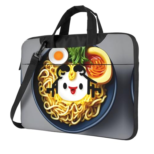 Housse ordinateur portable motif ramen au bureau ou à l'université