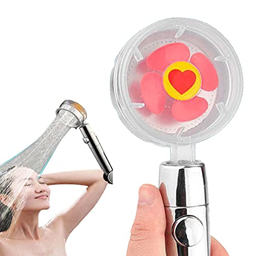 Ajaygeg Shower Head With Handheld High Pressure Shower Head With Filter For Low Water Pressure Shower Head With Stop Button And Visualize Turbocharged Blades Red #TOP10