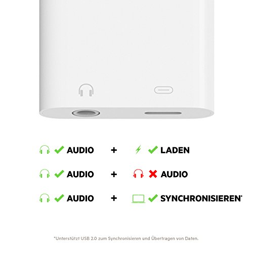 Belkin Lightning Adapter für 3,5 mm Audio und Ladeanschluss