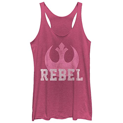 STAR WARS Women's The Force Awakens Rebel Racerback Tank Top - Pink Heathe