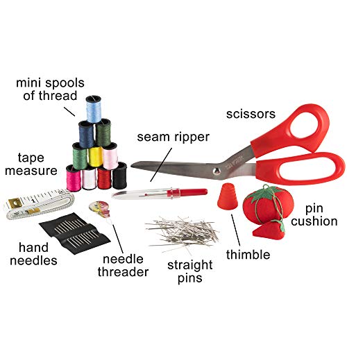 Singer 07228 Sewing Basket With Sewing Kit, Needles, Thread, Pins, Scissors, And Notions, Deliah Scroll #TOP5