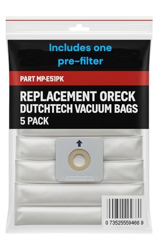 Sacs aspirateur de rechange Oreck Dutchtech pour purifier l'air des poussières