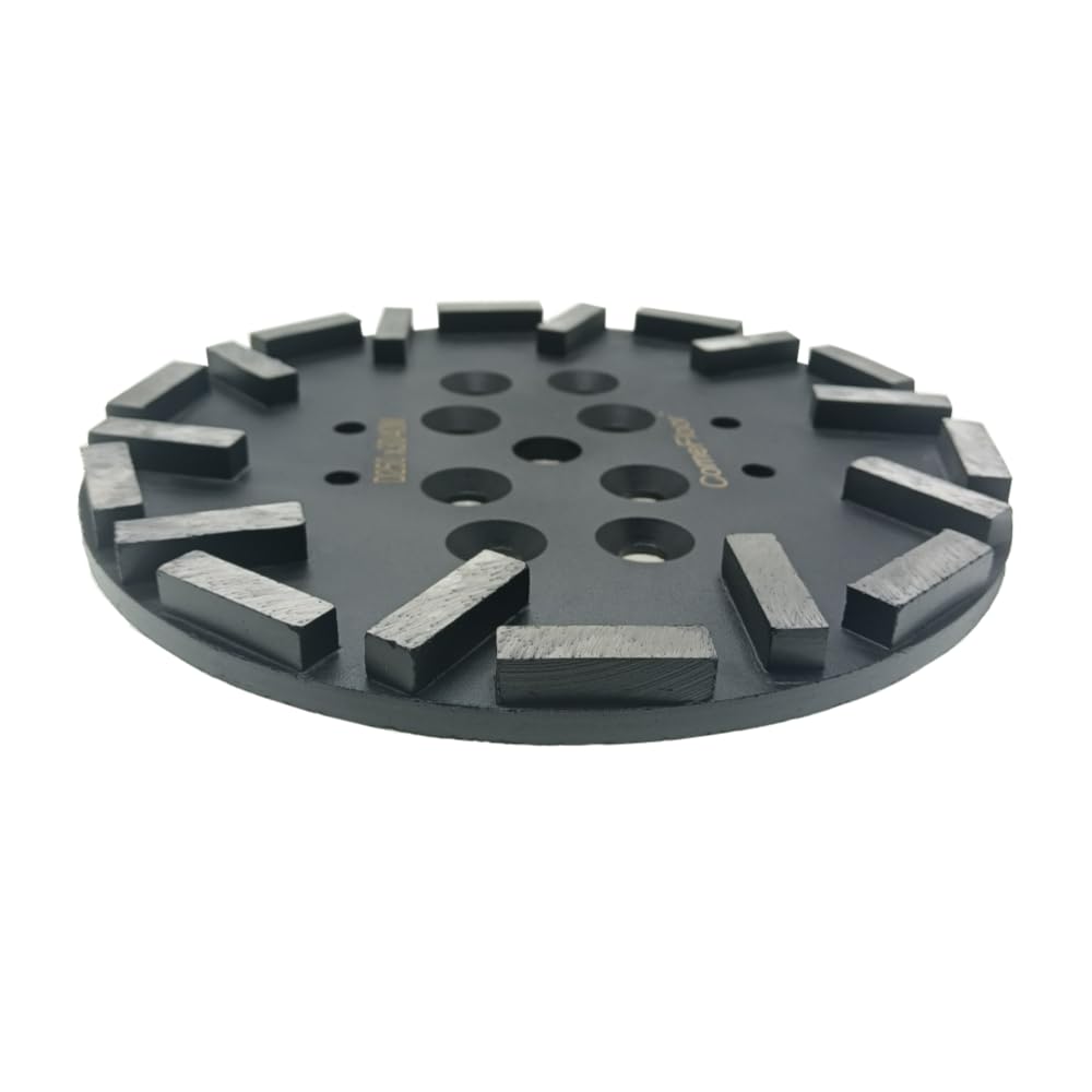 Placa de molienda de diamante de 10 pulgadas para suelo de hormigón, disco de 20 segmentos compatible con amoladoras Edco Husqvarna Blastrac MK, grano 30/40 de unión media