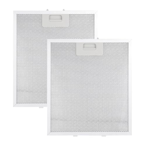 2 Stück Ersatzfilter für Dunstabzugshaube, 320x260x9mm Aluminum Metallfettfilter mit 5 Schichten Cooker Hood Filters,Universal Fettfilter mit Metallgitter für Küchenabzugshauben
