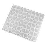 TEMPNAP Maniküre Organizer Transparente Schmuckaufbewahrungsbox 56 Fächer Anlaufgeschützt Kompakt Tragbar