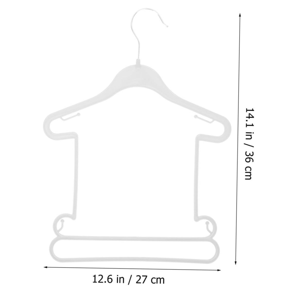Unomor Baby Hangers 12 Pack Boys and Girls Plastic Hangers Anti-Slip Suitable for Closet Storage Drying