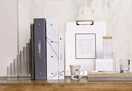 russell+hazel Acrylic Collator and Bookend, Clear, 5” x 8” x...