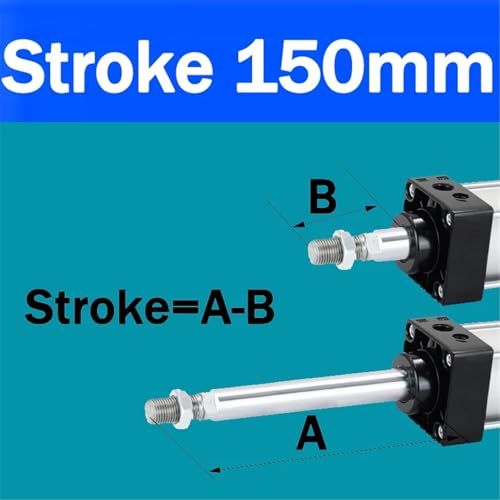 Cylindre pneumatique SC50 double effet en alliage d'aluminium course 50mm - 3