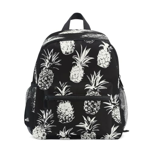 Sac d'école maternelle au design tropical d'ananas blanc