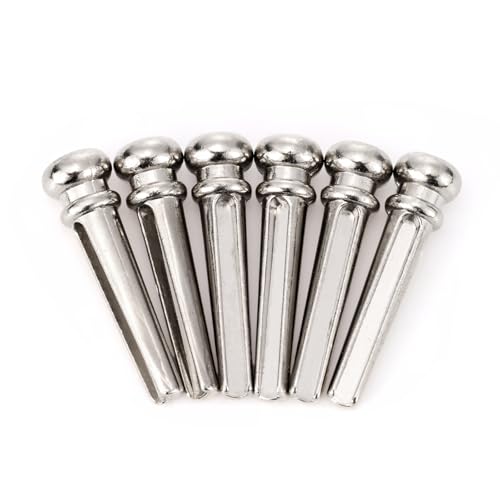6PCS Brass Acoustic Guitar Bridge Pins Replacement Parts