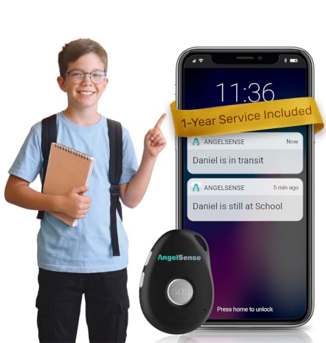 AngelSense Safety Monitor with 1-Year Service Included | GPS Tracker for Kids Autism Special Needs and Elderly with Dementia | Real-Time Tracking Alerts 2-Way Speakerphone & SOS