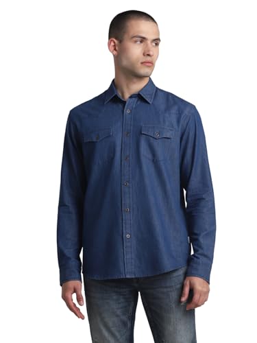 Image of Jack & Jones Men's Cotton Solid Regular Fit Shirt