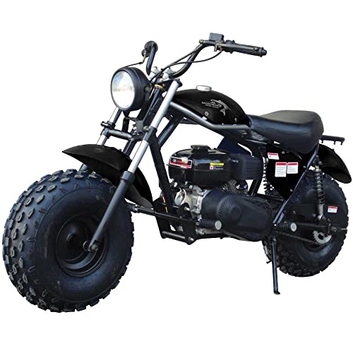 Trailmaster MINI Bike MB200 Front and Rear Shocks, Torque Converter, Final Chain Drive (Black)