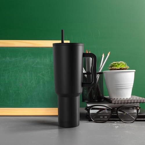 Image of Tumbler with Handle and Straw Lid, Reusable Cup Leakproof Iced Coffee Sipper Mug for Keeping Water Beverages Perfect for Travel, Gym 1.2L (Random Colour)