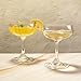 YARYOUNG Set of 12 Crystal Champagne Glasses - 7 oz Elegant Coupe Glasses for Martini, Margarita, Cocktails & Champagne Tower, Dishwasher Safe, Gift Box Wedding & Party Glassware