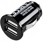 Fast USB Car Charger Dual Port Car Adapter 12V/24V Cigarette Lighter Socket Charging Plug Compatible with i-Phone, Samsung and Android phones (Pack of 1)