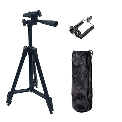 Seaigle Kamerastativ, leicht, mit Handyhalterung und Tragetasche, verstellbar, für DV-Camcorder, DSLR-Smartphone, iPhone…