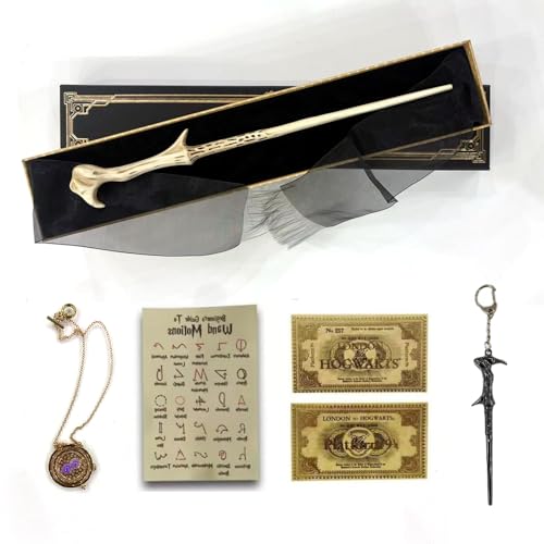 Bild: ZYMR Zauberstab Voldemort, Holunderstab Harry P Wizarding World Requisite, inkl. zeitumkehrer Kette Hermine ?Voldemort Zauberstab-Schl�sselanh�nger, Zauberspruchbogen, Hin- und R�ckfahrkarte f�r 16,79 EUR (-38%) statt 26,99 EUR bei amazon.de