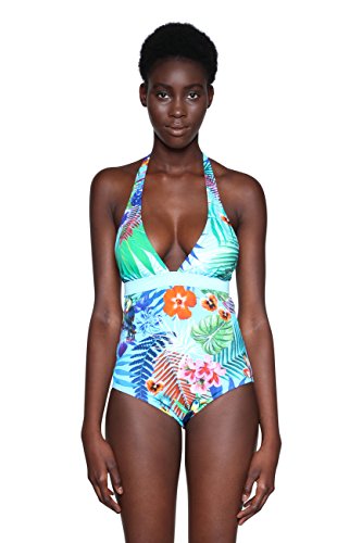 Desigual Biki Emma - Bañador para mujer, color turquesa 5070 S