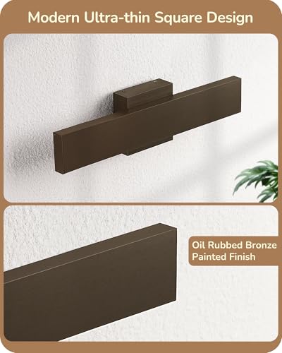 Image of EDISHINE LED Outdoor Wall Lights, 15.7 inch Modern Outdoor Sconce, Oil Bronze