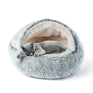 CATISM Flauschig Katzenbett Höhle 50cm Grau