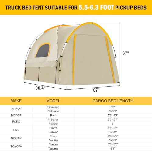 Pickup Tent with Awning Shade