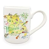 Boston International Rosanne Beck State Collection Ceramic Coffee/Tea Mug, 12-Ounces, Missouri