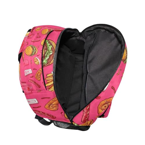 Hamburger French Fries (03) Laptop Backpack for Women Men, Personalized College Bookbag Travel Bag Casual Daypack back packs4