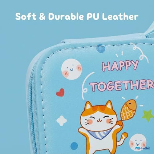 Image of FunBlast Triangle Coin Pouch for Kids - Cute Cartoon Design Mini Purse, Multipurpose Coins Pouch, Small Zipper Wallet for Kids & Girls, Kawaii Coin Bag (Random-Blue)