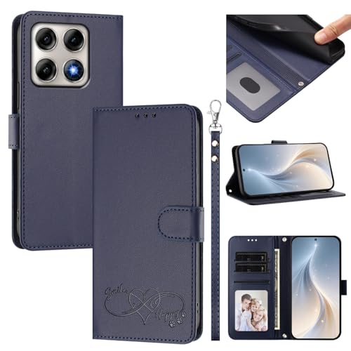�X�}�z�P�[�X �Ή��@�� for Motorola Edge 70 Pro �X�}�z�P�[�X�y�J�[�h�E�������[�X���b�g�t�� �E�H���b�g�f�U�C�� �t���b�v�X�^���h �����h�~�@�\�zBlue