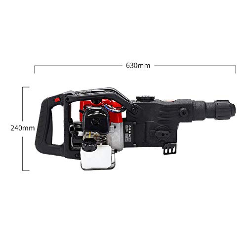 2-Takt Benzin Abbruch Hammer Stemmhammer Meißelhammer Meißel Profi Set 2 Hub Betonbrecher Bohrer Locher Meißel Bit… – Bild 3