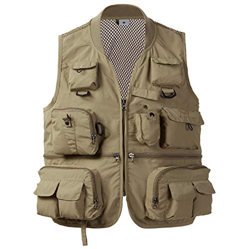 BASSDASH Versatile Men's Women's Fishing Photography Vest with Mesh Back 6 Sizes