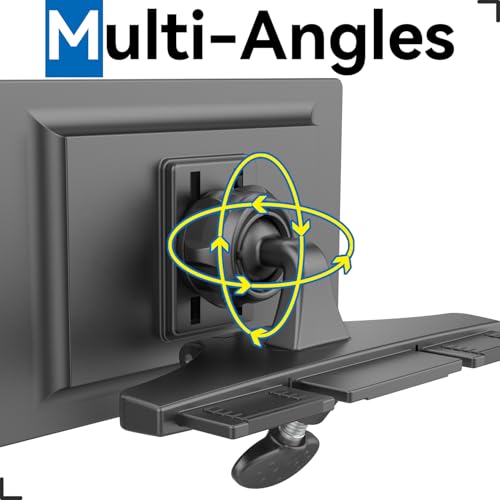 Image of CD Slot Car Mount for Portable CarPlay Screens, Adjustable Angles, Low Profile and Sleek, Integrated Mounting Solution for in-Car Android Display Monitors (4-Tab Bracket Mount)