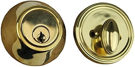 backset inch deadbolt polished brass low profile