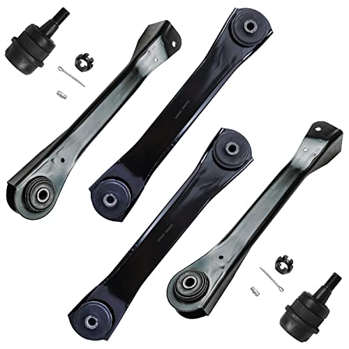 Image of Detroit Axle - 6pc Front End Control Arms Kit for Jeep 1991-1999 Cherokee, 1991-1992 Comanche, 4 Upper & Lower Control Arms 2 Upper Ball Joints Replacement